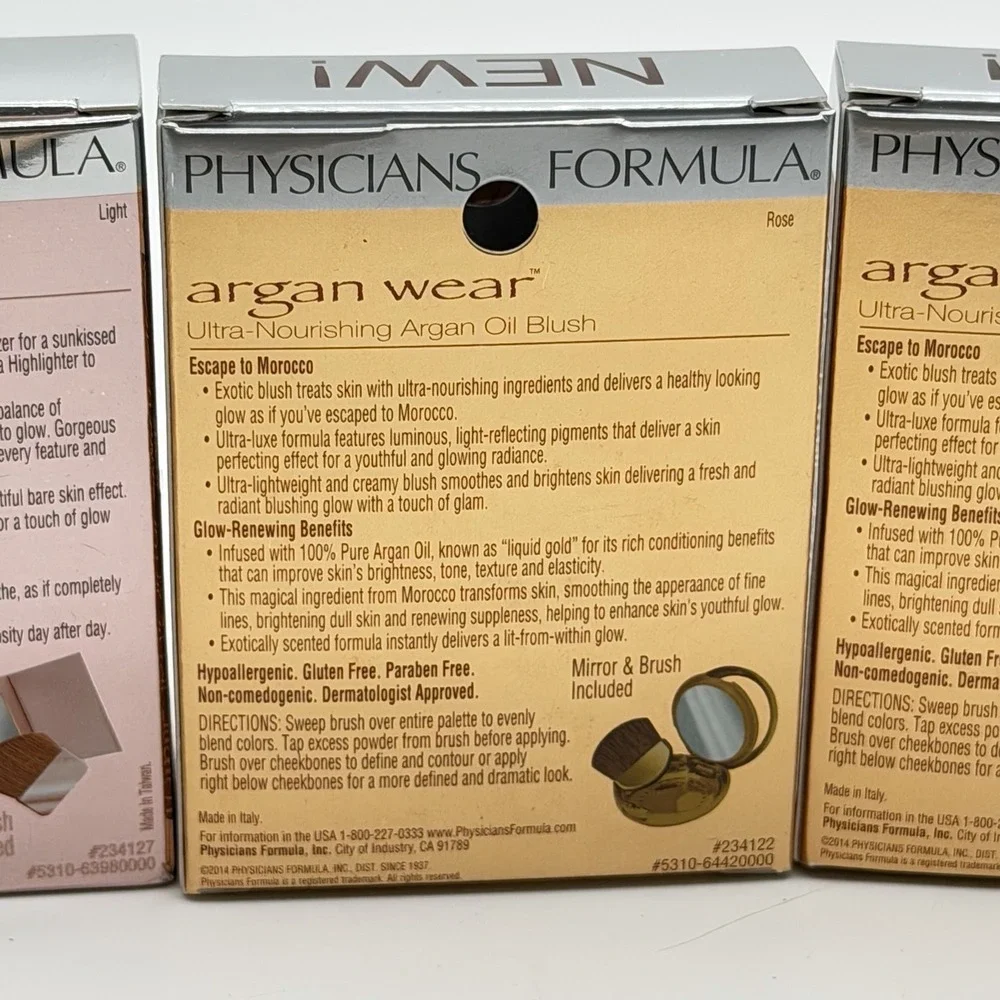 Physicians Formula Argan Nude Wear Makeup Lot BB Cream Blush Palette 4 Pc